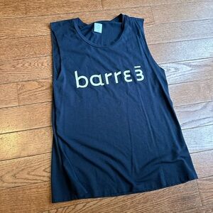Barre3 Navy Sleeveless Top